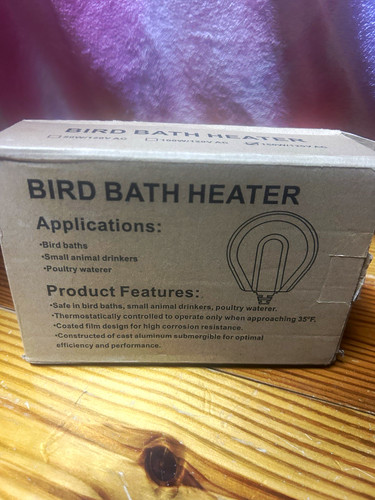 Bird bath heater - bird, submersible