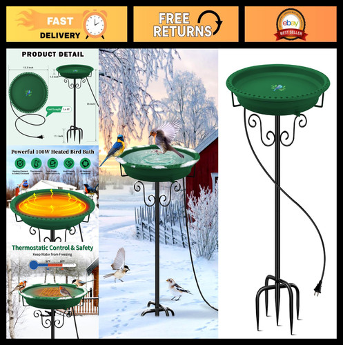 Heated bird bath 100w - bird,